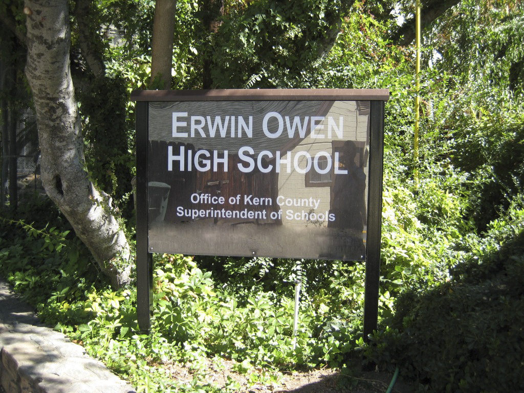 Erwin Owen High School sign