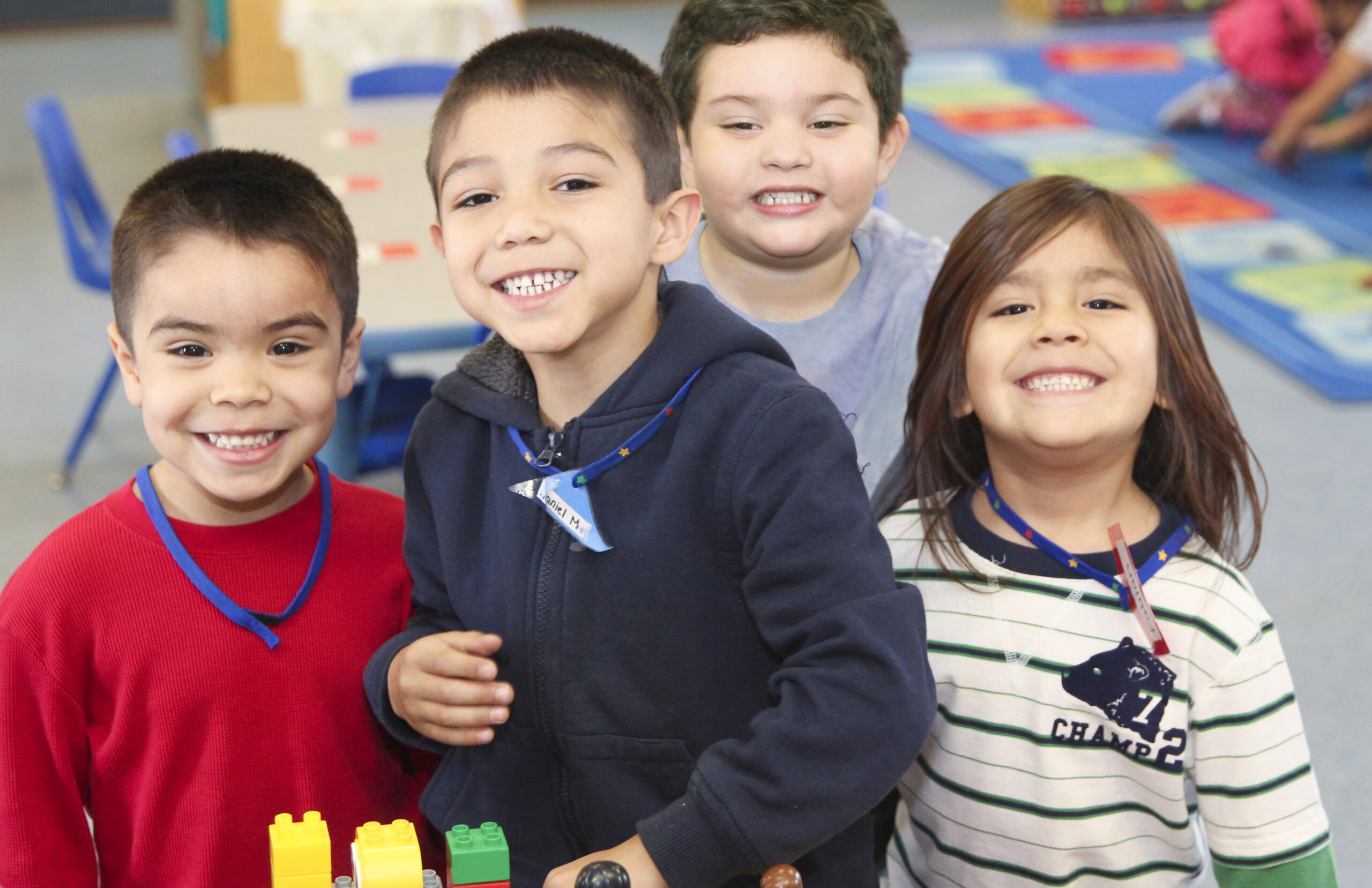 Kids smiling