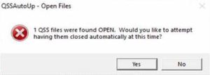 QCC OPEN files error message