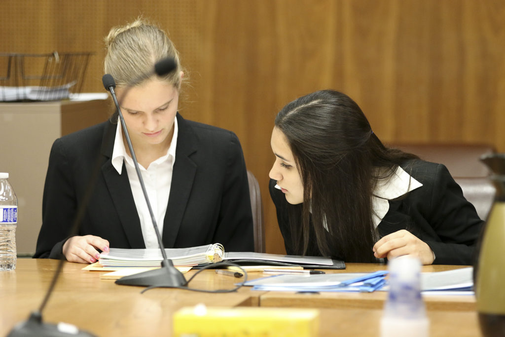Team in trial during Mock Trial