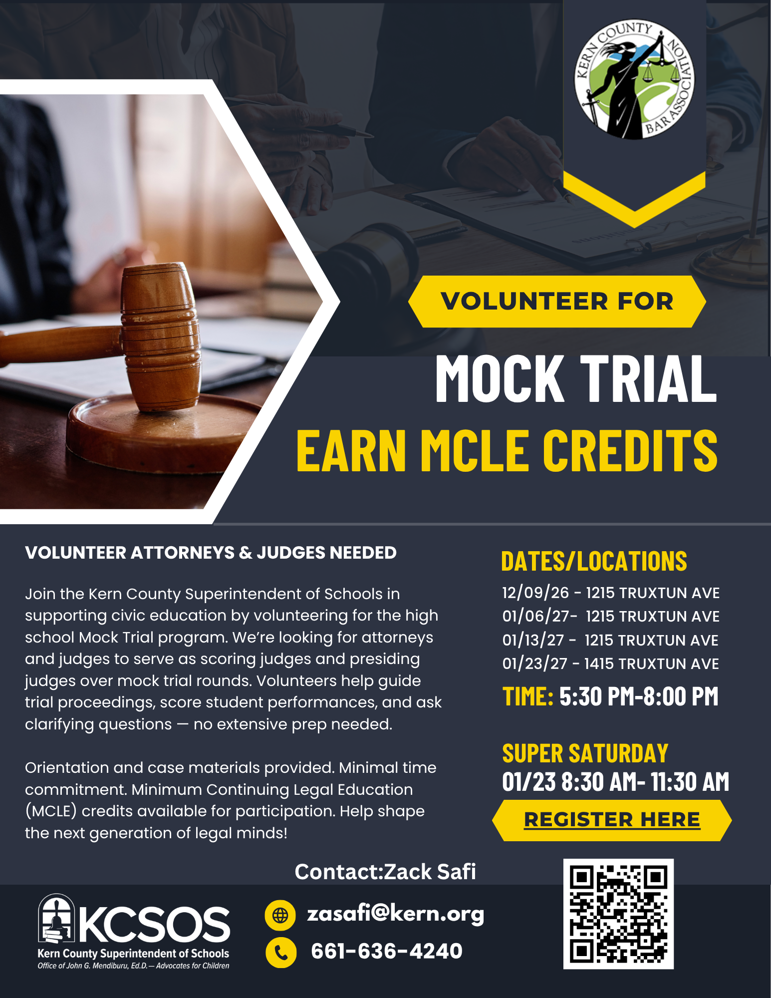 Flyer for Volunteer Judges